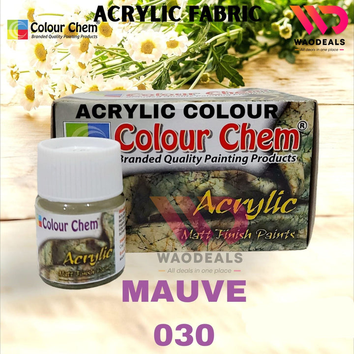 1Pc Colour Chem Acrylic Fabric Paint – Matte Finish – 20ML Bottle – All Shades Available – Textile & Multi-Surface Use🎨🧵🖌️ waodeals