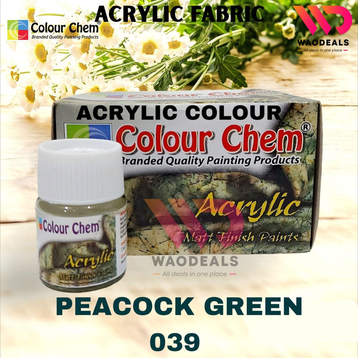 1Pc Colour Chem Acrylic Fabric Paint – Matte Finish – 20ML Bottle – All Shades Available – Textile & Multi-Surface Use🎨🧵🖌️ waodeals