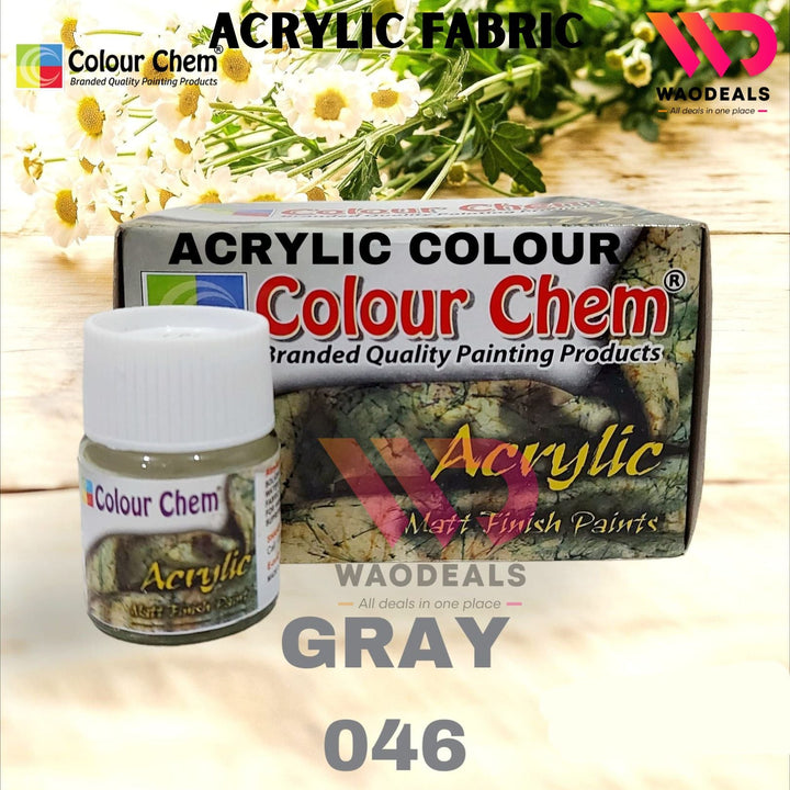 1Pc Colour Chem Acrylic Fabric Paint – Matte Finish – 20ML Bottle – All Shades Available – Textile & Multi-Surface Use🎨🧵🖌️ waodeals