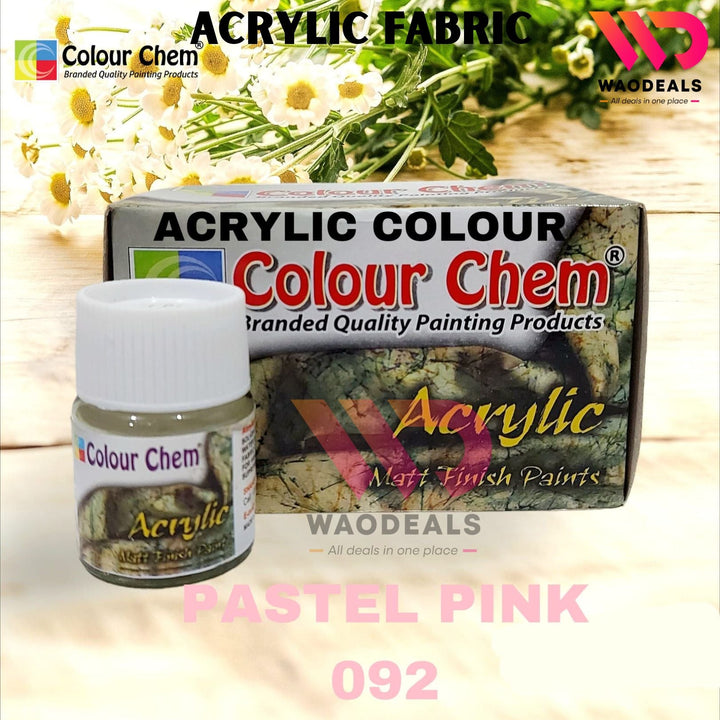1Pc Colour Chem Acrylic Fabric Paint – Matte Finish – 20ML Bottle – All Shades Available – Textile & Multi-Surface Use🎨🧵🖌️ waodeals