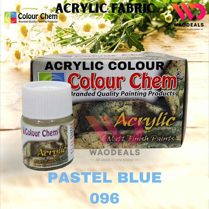 1Pc Colour Chem Acrylic Fabric Paint – Matte Finish – 20ML Bottle – All Shades Available – Textile & Multi-Surface Use🎨🧵🖌️ waodeals