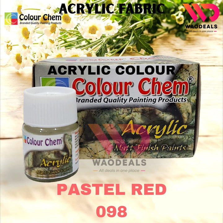 1Pc Colour Chem Acrylic Fabric Paint – Matte Finish – 20ML Bottle – All Shades Available – Textile & Multi-Surface Use🎨🧵🖌️ waodeals