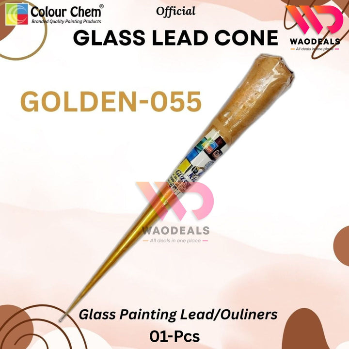 01-Pcs Colour Chem 40ML Glass Outliner Cones – Liquid Lead for Stained Glass & DIY Art Designs 🎨🖌️ WaoDeals