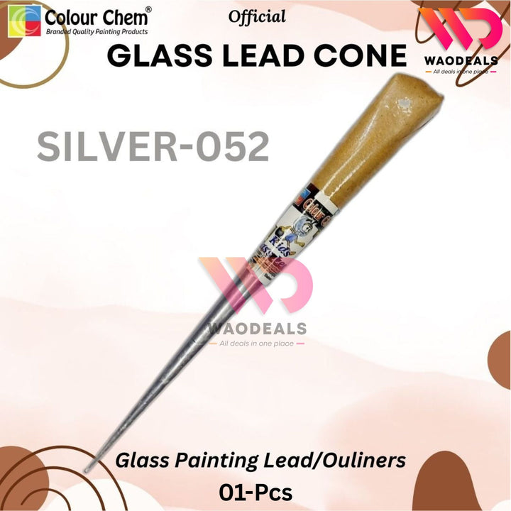 01-Pcs Colour Chem 40ML Glass Outliner Cones – Liquid Lead for Stained Glass & DIY Art Designs 🎨🖌️ WaoDeals