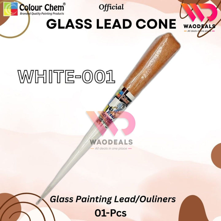 01-Pcs Colour Chem 40ML Glass Outliner Cones – Liquid Lead for Stained Glass & DIY Art Designs 🎨🖌️ WaoDeals
