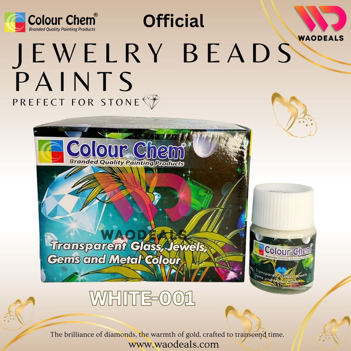 Colour Chem 20ml Transparent Glass Paint – 1Pcs for Kundan Jewellery Beads, Bridal Art & Glass Painting 💎👰‍♀️🖌️🎨 waodeals