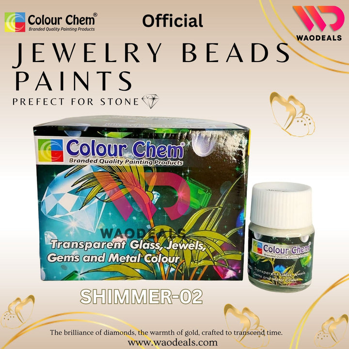 Colour Chem 20ml Transparent Glass Paint – 1Pcs for Kundan Jewellery Beads, Bridal Art & Glass Painting 💎👰‍♀️🖌️🎨 waodeals