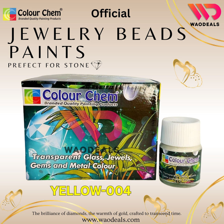 Colour Chem 20ml Transparent Glass Paint – 1Pcs for Kundan Jewellery Beads, Bridal Art & Glass Painting 💎👰‍♀️🖌️🎨 waodeals