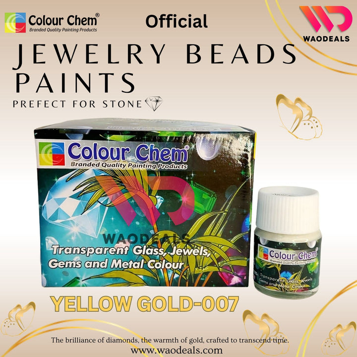 Colour Chem 20ml Transparent Glass Paint – 1Pcs for Kundan Jewellery Beads, Bridal Art & Glass Painting 💎👰‍♀️🖌️🎨 waodeals