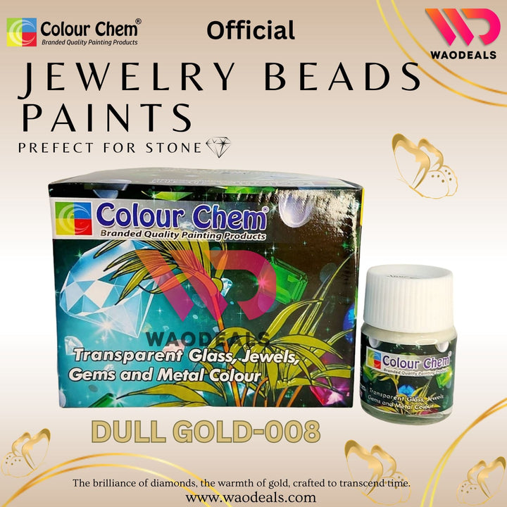 Colour Chem 20ml Transparent Glass Paint – 1Pcs for Kundan Jewellery Beads, Bridal Art & Glass Painting 💎👰‍♀️🖌️🎨 waodeals