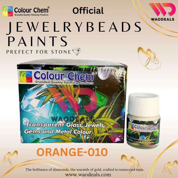 Colour Chem 20ml Transparent Glass Paint – 1Pcs for Kundan Jewellery Beads, Bridal Art & Glass Painting 💎👰‍♀️🖌️🎨 waodeals