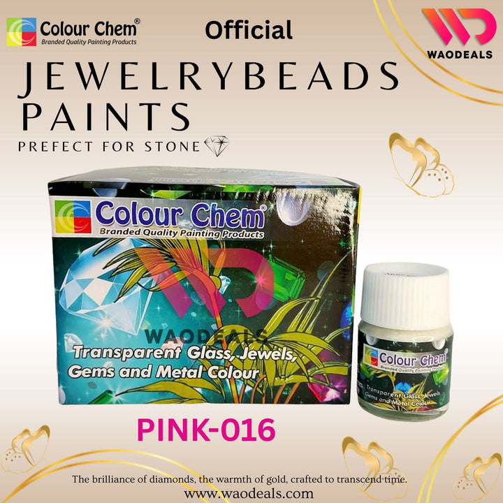 Colour Chem 20ml Transparent Glass Paint – 1Pcs for Kundan Jewellery Beads, Bridal Art & Glass Painting 💎👰‍♀️🖌️🎨 waodeals