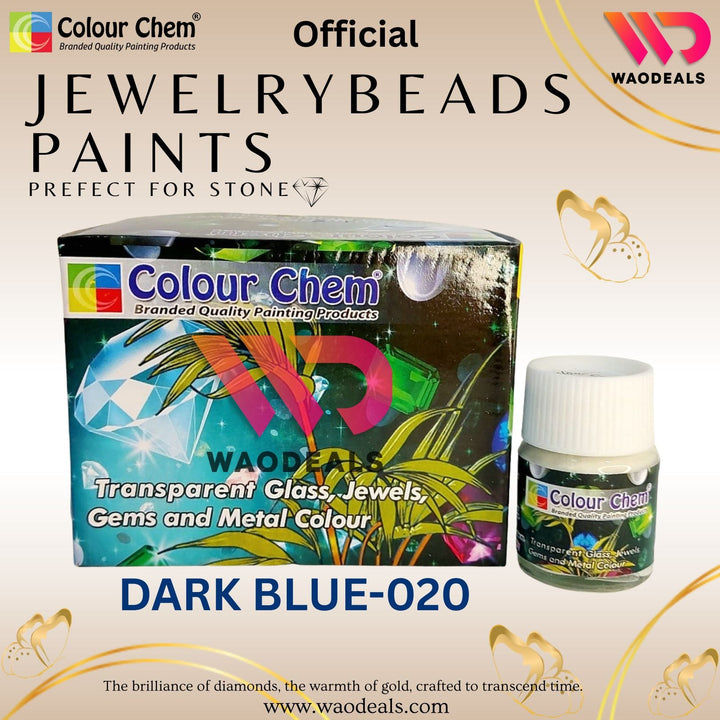 Colour Chem 20ml Transparent Glass Paint – 1Pcs for Kundan Jewellery Beads, Bridal Art & Glass Painting 💎👰‍♀️🖌️🎨 waodeals