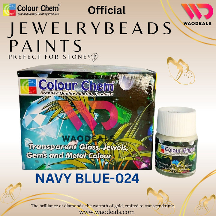 Colour Chem 20ml Transparent Glass Paint – 1Pcs for Kundan Jewellery Beads, Bridal Art & Glass Painting 💎👰‍♀️🖌️🎨 waodeals