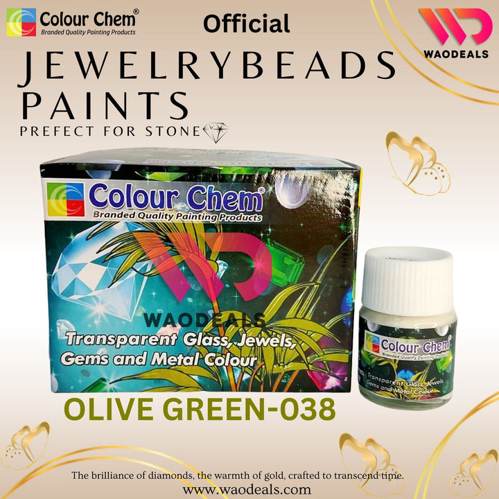 Colour Chem 20ml Transparent Glass Paint – 1Pcs for Kundan Jewellery Beads, Bridal Art & Glass Painting 💎👰‍♀️🖌️🎨 waodeals