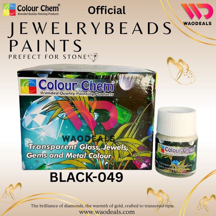 Colour Chem 20ml Transparent Glass Paint – 1Pcs for Kundan Jewellery Beads, Bridal Art & Glass Painting 💎👰‍♀️🖌️🎨 waodeals