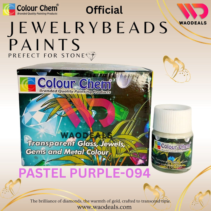 Colour Chem 20ml Transparent Glass Paint – 1Pcs for Kundan Jewellery Beads, Bridal Art & Glass Painting 💎👰‍♀️🖌️🎨 waodeals