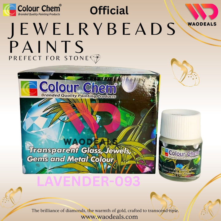 Colour Chem 20ml Transparent Glass Paint – 1Pcs for Kundan Jewellery Beads, Bridal Art & Glass Painting 💎👰‍♀️🖌️🎨 waodeals