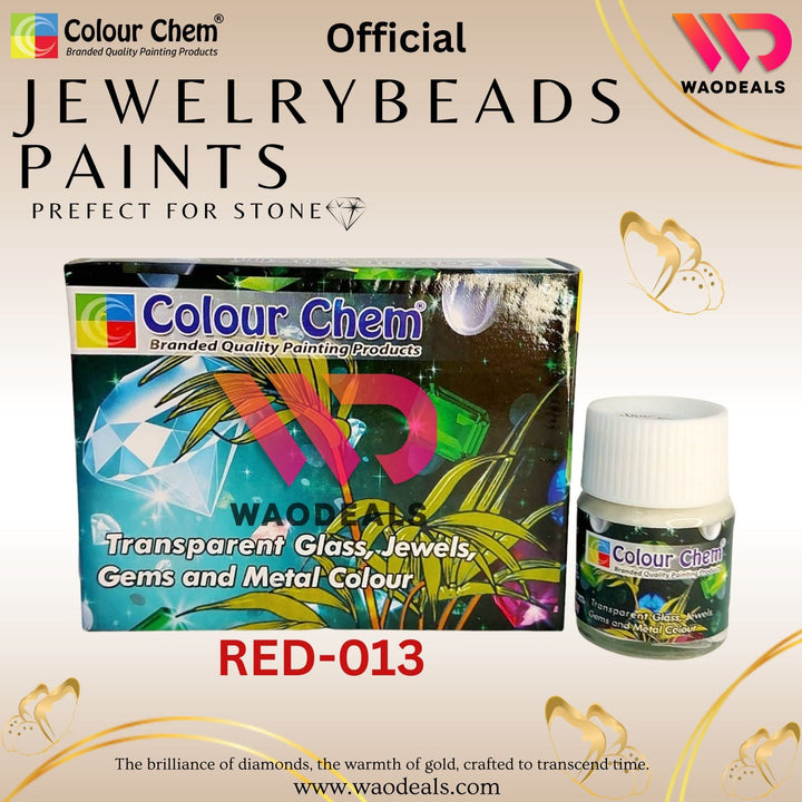 Colour Chem 20ml Transparent Glass Paint – 1Pcs for Kundan Jewellery Beads, Bridal Art & Glass Painting 💎👰‍♀️🖌️🎨 waodeals
