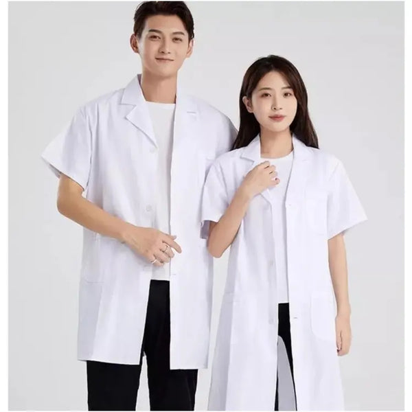 Professional Lab Coats Best Quality Fabrics Pure White Cotton for Medical Students, Laboratory, Warehouse, and Doctor Use Long Sleeve for Male Female