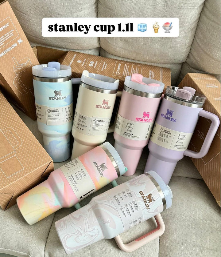 Stanley 40oz Quencher H2.0 Flowstate Insulated Tumbler with Handle & Straw Stainless Steel Travel Mug Hot & Cold waodeals