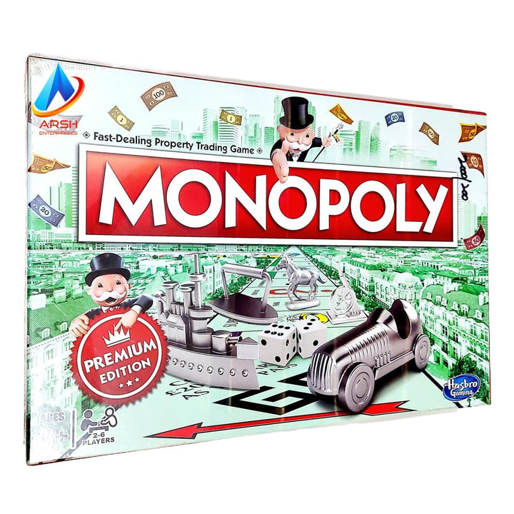 Monopoly Premium Edition Board Game – Classic Fast-Dealing Property Trading Fun 🎲💰🏙️ waodeals