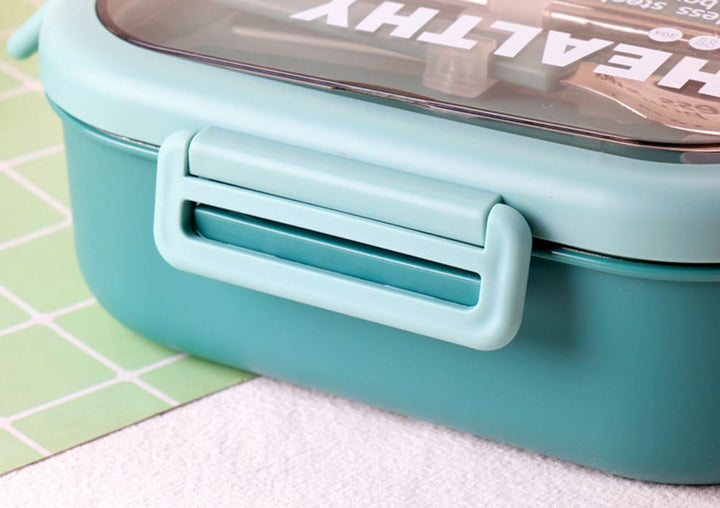 Tedemei Japanese Style Stainless Steel Lunch Box – 2-Compartment Insulated Bento with Spoon & Chopsticks | Leak-Proof, Microwave & Freezer Safe 🍱✨ waodeals