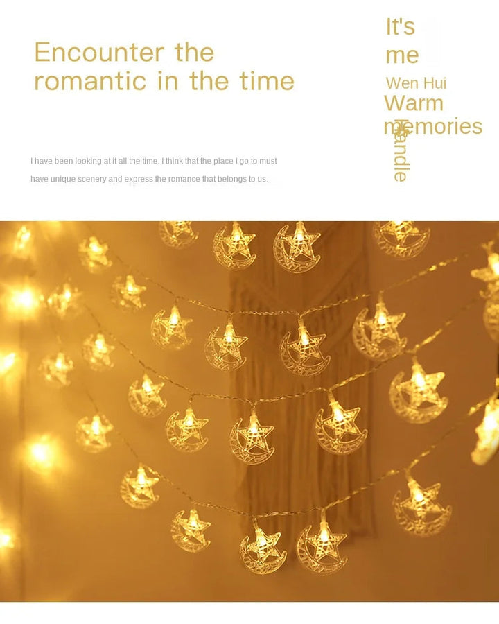 2M 10 LED Ramadan Moon & Star String Lights – Ramadan Kareem & Eid Mub ...