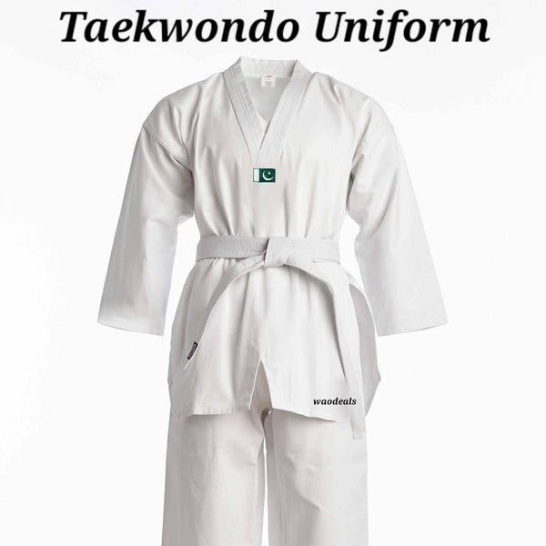 Taekwondo Uniforms WTF Approved Tae Kwon Do Uniform Poly Cotton Martial Kids Taekwondo Dress Youth TKD Student Kung Fu Costumes Uniform