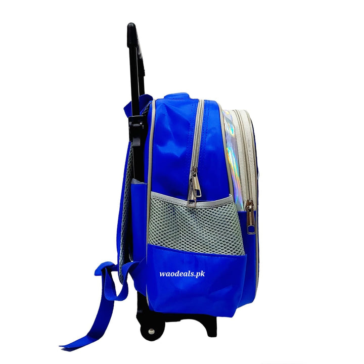 3D Cartoon Space Astronaut Trolley Backpack (13-Inch) | Kids School Trolley Bag Premium Fiber Front waodeals