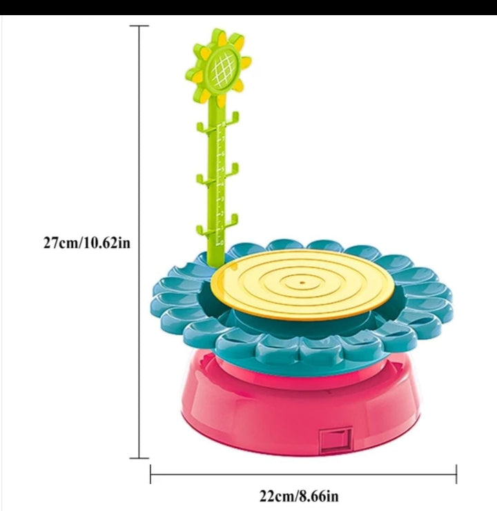 🎨 Rechargeable Sunflower Pottery Wheel Machine Clay Kit for Kids 🔋 waodeals
