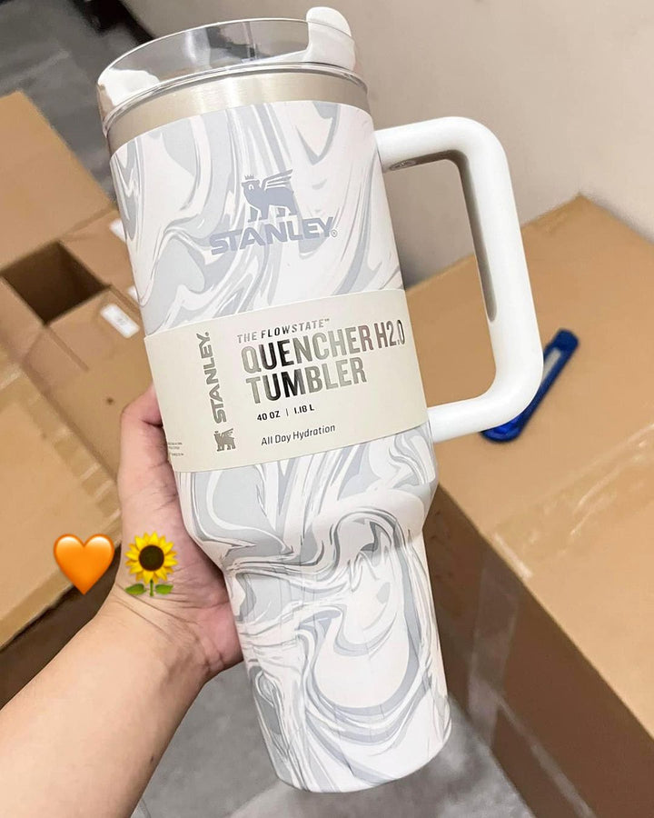 Stanley 40oz Quencher H2.0 Flowstate Insulated Tumbler with Handle & Straw Stainless Steel Travel Mug Hot & Cold waodeals