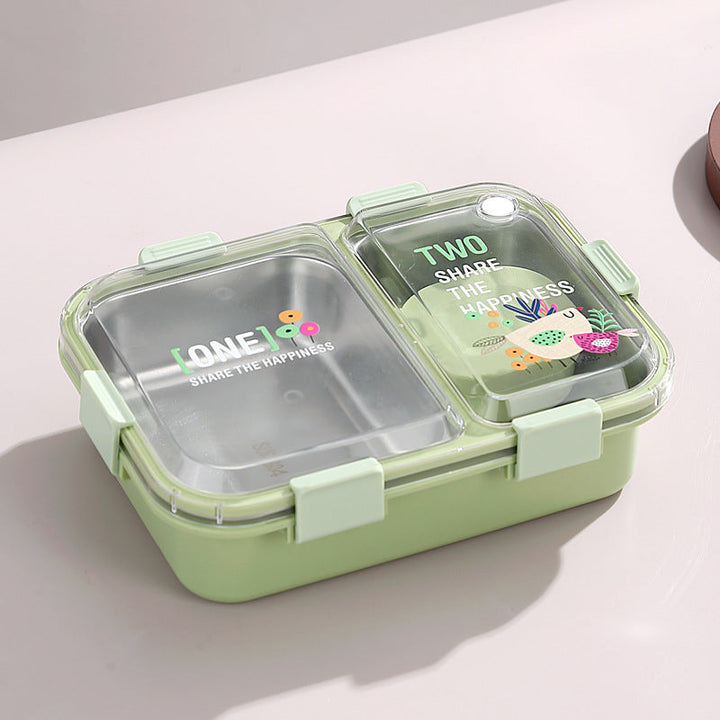 🍱 SmartMeal 2 Compartment Lunch Box Bento Lunch Box (2 Grid) with Bowl – 100% Leakproof, Airtight waodeals