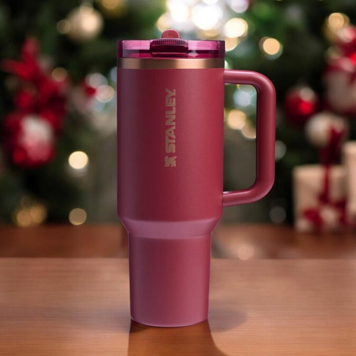 🍷 Stanley Quencher ProTour Flip Straw Tumbler 40oz – Gilded Pomegranate 🧊✨ waodeals
