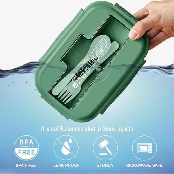 Bento Box Lunch Box 3 Compartment Microwave Lunch Containers Uitable for Microwave Dishwasher waodeals