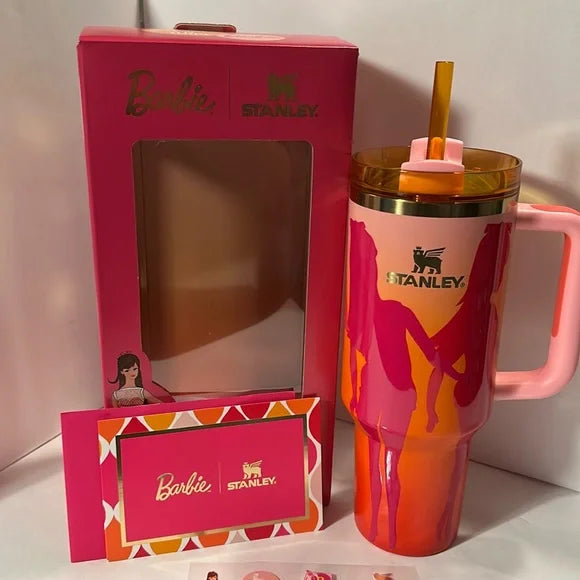 💖 Stanley Quencher H2.O FlowState™ 40oz – Barbie 60s Twist & Turn Edition 💦✨ waodeals