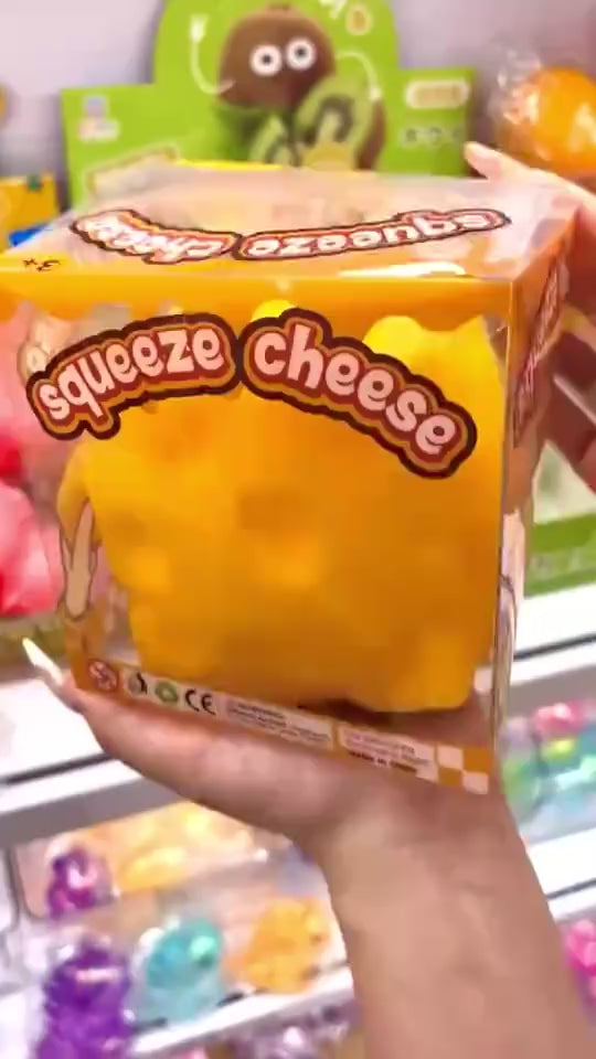 Giant Cheese Squishy Stress Toy | Slow Rise Squeeze Block