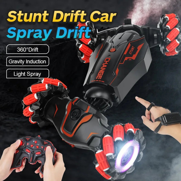 Remote Control Twist Car Light Spray Gesture Induction Climbing Off-road Vehicle Lateral Drift Watch Stunt Children's Toys