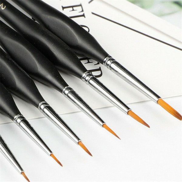 Keep Smiling Brush 6Pc Paint Brush Ultra Thin I Mini Detail Liner Brush Set of 6) A6161