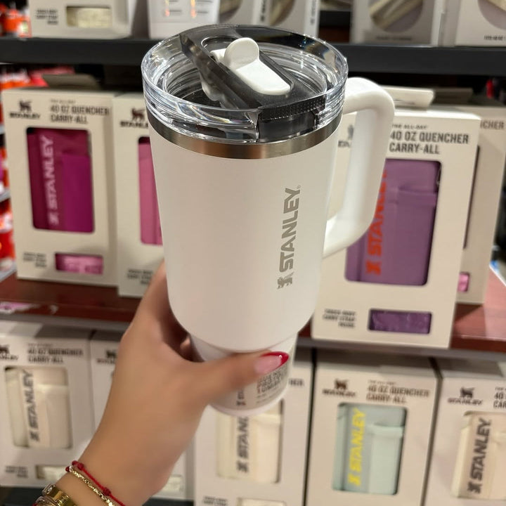🤍 Stanley Quencher ProTour Flip Straw Tumbler 40oz – White 💧✨ waodeals