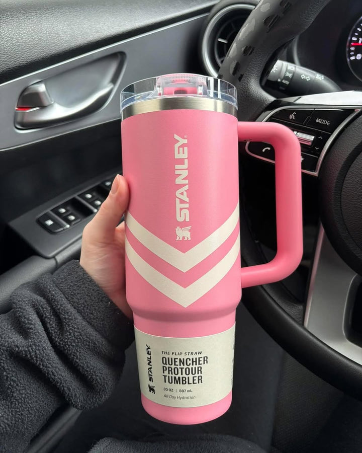 Stanley Quencher® ProTour 40oz – Plumeria Chevron | Limited Edition 2025 | Flip Straw Tumbler | Best Stanley in Pakistan 🌟 waodeals