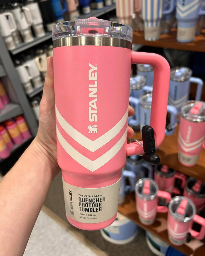 Stanley Quencher® ProTour 40oz – Plumeria Chevron | Limited Edition 2025 | Flip Straw Tumbler | Best Stanley in Pakistan 🌟 waodeals