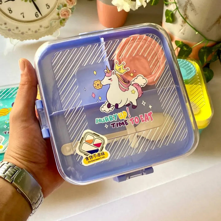 🍱 2-Layer Stainless Steel Lunch Box | 3 Compartments with Sauce Bowl & Spoon Kids & Adult Bento Box waodeals