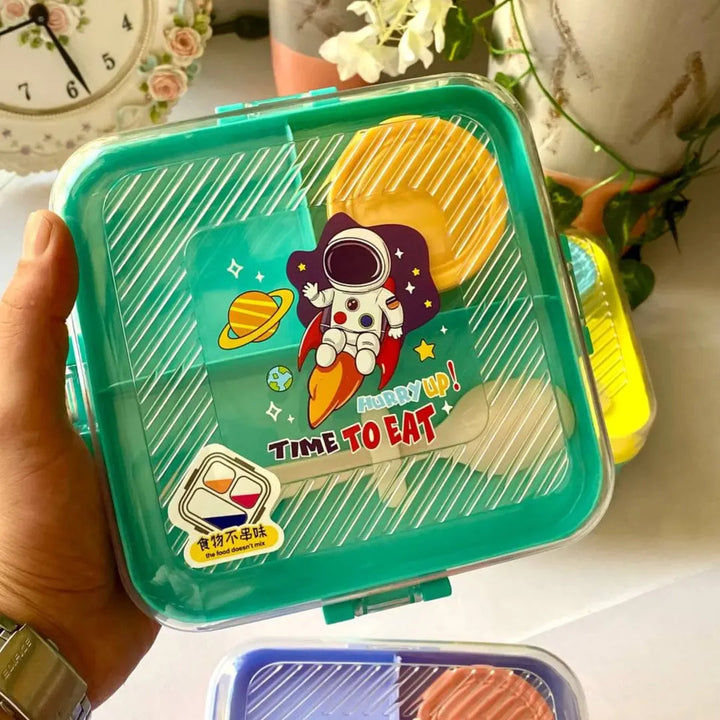 🍱 2-Layer Stainless Steel Lunch Box | 3 Compartments with Sauce Bowl & Spoon Kids & Adult Bento Box waodeals