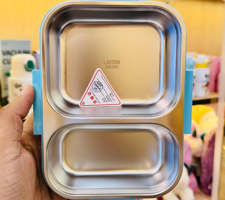 🍱 Sealed 2-Grid Child Stainless Steel Lunch Box | Portable Leakproof Kids Bento Box for School, Office & Travel ✨ waodeals