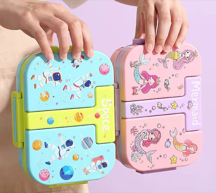 🍱 Sealed 2-Grid Child Stainless Steel Lunch Box | Portable Leakproof Kids Bento Box for School, Office & Travel ✨ waodeals