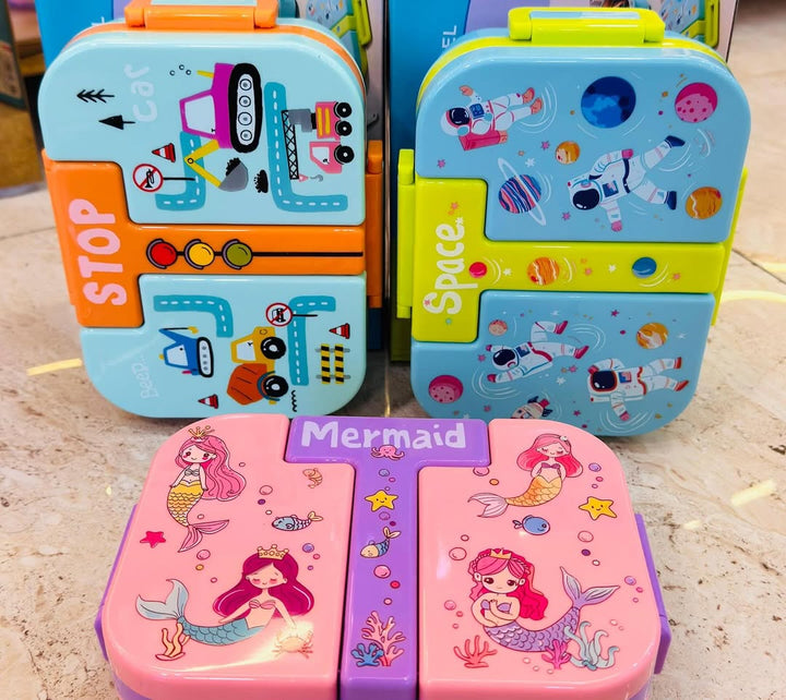 🍱 Sealed 2-Grid Child Stainless Steel Lunch Box | Portable Leakproof Kids Bento Box for School, Office & Travel ✨ waodeals