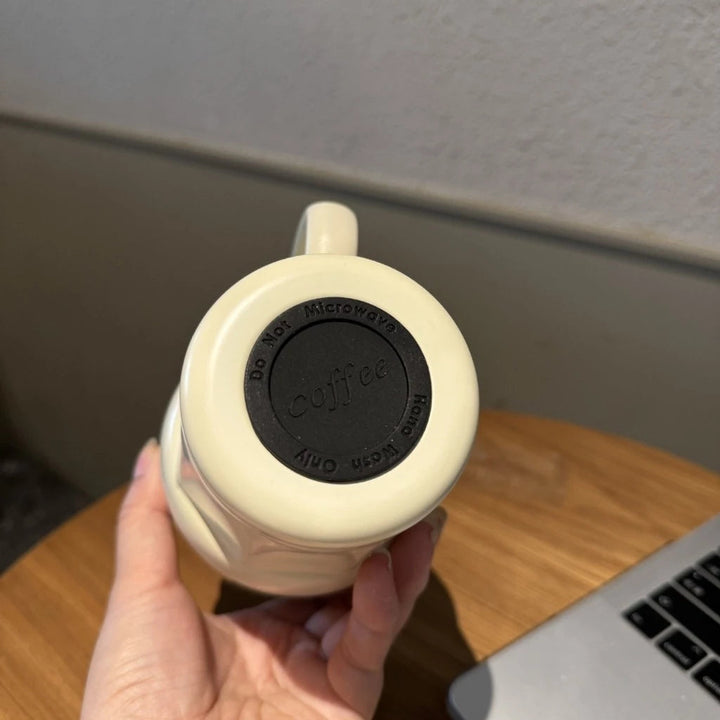 600ml Insulated Coffee Mug Tumbler with Handle | Stainless Steel Travel Mug waodeals