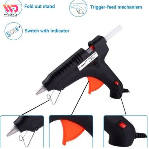 HL-D60W Hot Melt Glue Gun 60W | Heavy-Duty Hot Glue Gun for DIY, Arts & Crafts | Fast Heating Craft Repair Tool waodeals
