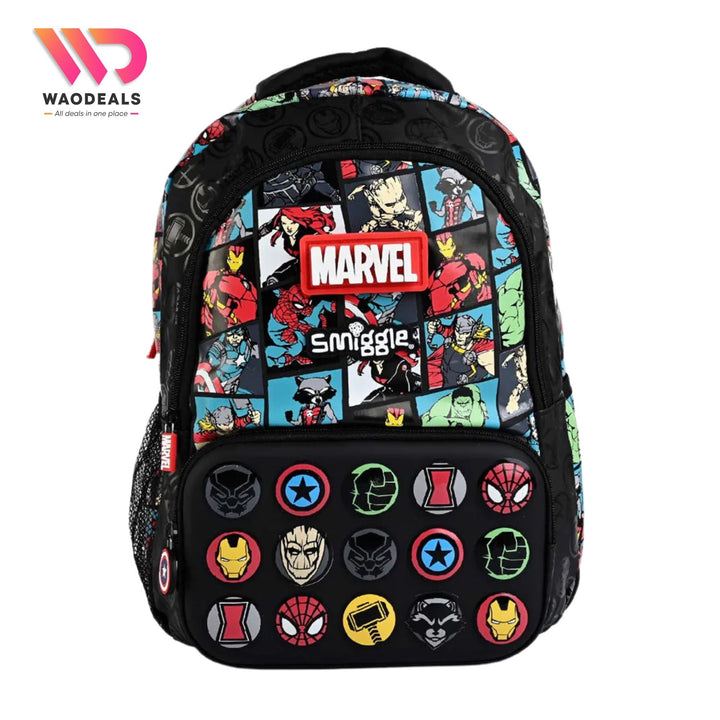 🕷️Original Smiggle 17 Inch Marvel Classic Backpack for Boys | Smiggle School Bag | Marvel Spider-Man 🎒✨ waodeals